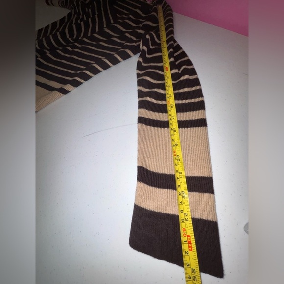 Jones New York Brown and Cream Striped Cardigan - Picture 9 of 9